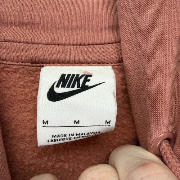 Nike Hoodie Womens Medium Red Phoenix Fleece Oversized Pullover Center Swoosh - Picture 3 of 8